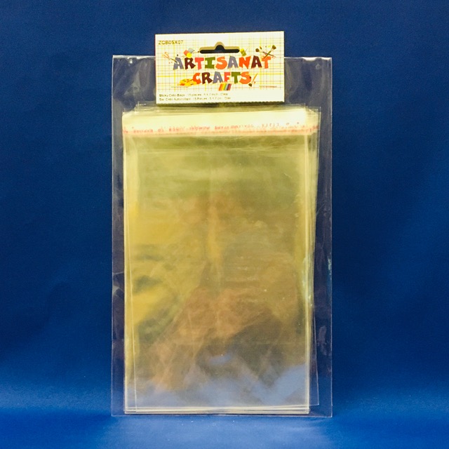 Sticky Cello Bags Closable, 5 X 7 Pieces, 15 Pieces, Clear