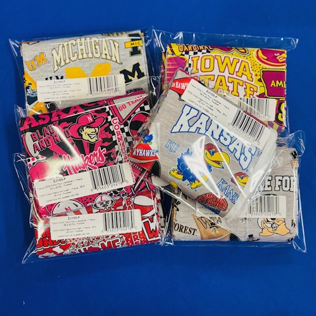 100% Cotton Fabrics Assortment, 36 X 45 Inch, 1 Pièces, Football