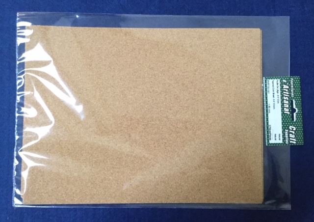 Tapered Cork Sheet 9 X 12 Inch., 1.5 Mm., 2 Sheets, Naturel