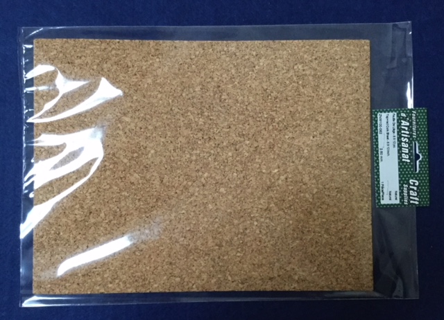 Tapered Cork Sheet 9 X 12 Inch., 3 Mm., 1 Sheet, Natural