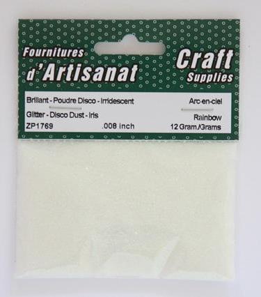 Glitter - Disco Dust - Iris, .008 Inch, 12 Grams, Arc-en-ciel