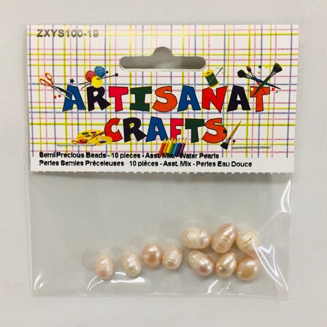 Semi Precious Beads, Asst. Mix, 10 Pieces, Water Pearls